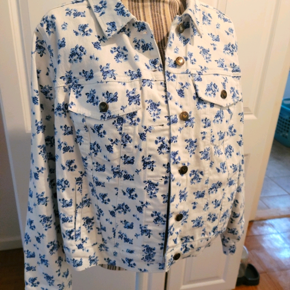 Vintage Floral Denim Jacket